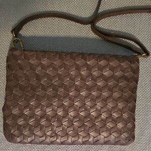 Madewell Brown Handwoven Crossbody Bag